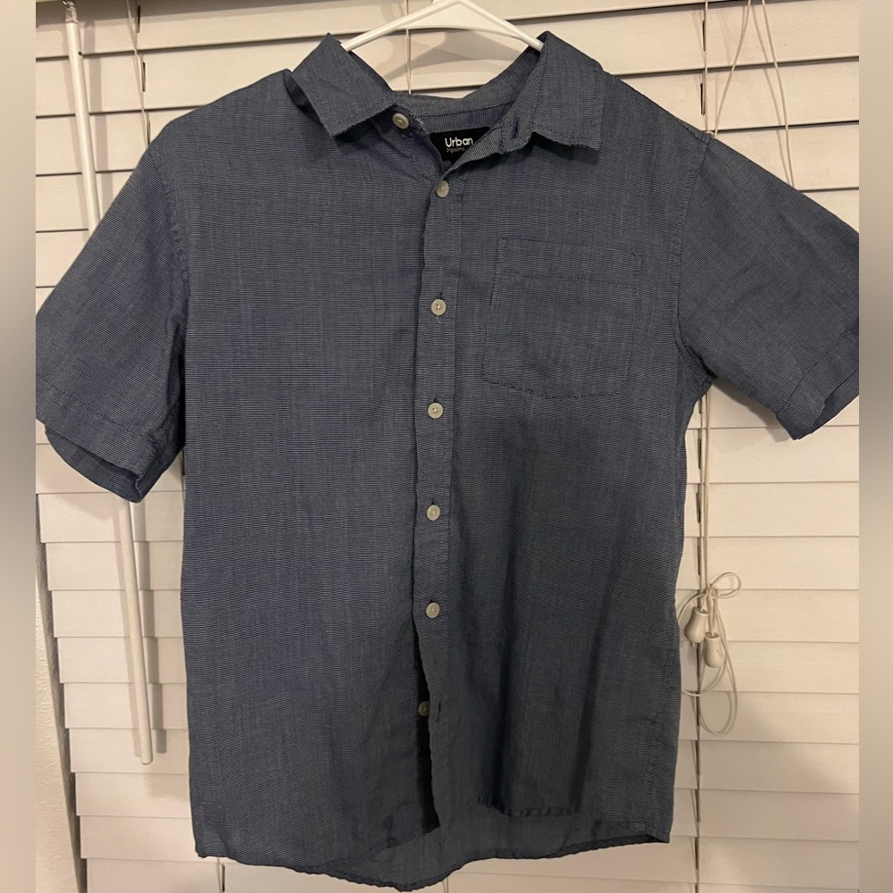 Urban pipeline short sleeve collar shirt